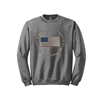 Gildan MO ST Proudly Supports Our Armed Services American Flag Graphite Crewneck