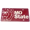 Ironworks Bear Head Mo State Maroon License Plate