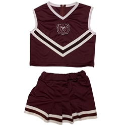 LK Apparel Bear Head Maroon Infant/Toddler Cheer Outfit