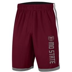 Champion Bear Head MO State Maroon with White and Gray Line Shorts