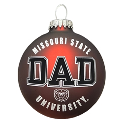 RFSJ Missouri State University Dad Bear Head Maroon Ornament