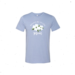 A Bella Canvas Missouri State Mom Floral Light Blue Short Sleeve