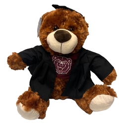 Mascot Factory Bear Grad Cap and Gown