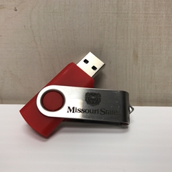 MSU 8GB Swivel Flash Drive - Red