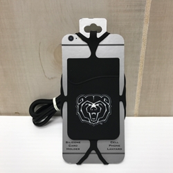 Bear Head Cell Phone Lanyard/Card Holder