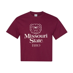 Gildan Youth and Adult Missouri State Bro Bear Head Maroon Short Sleeve