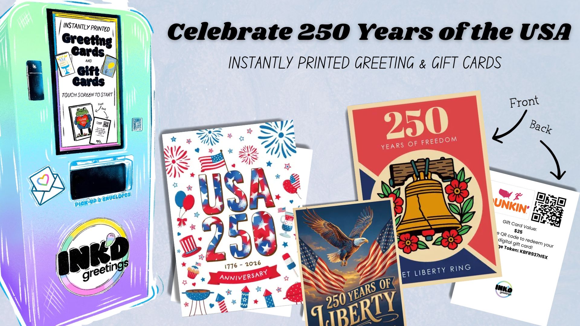 Congratulations! Instantly printed greeting cards!