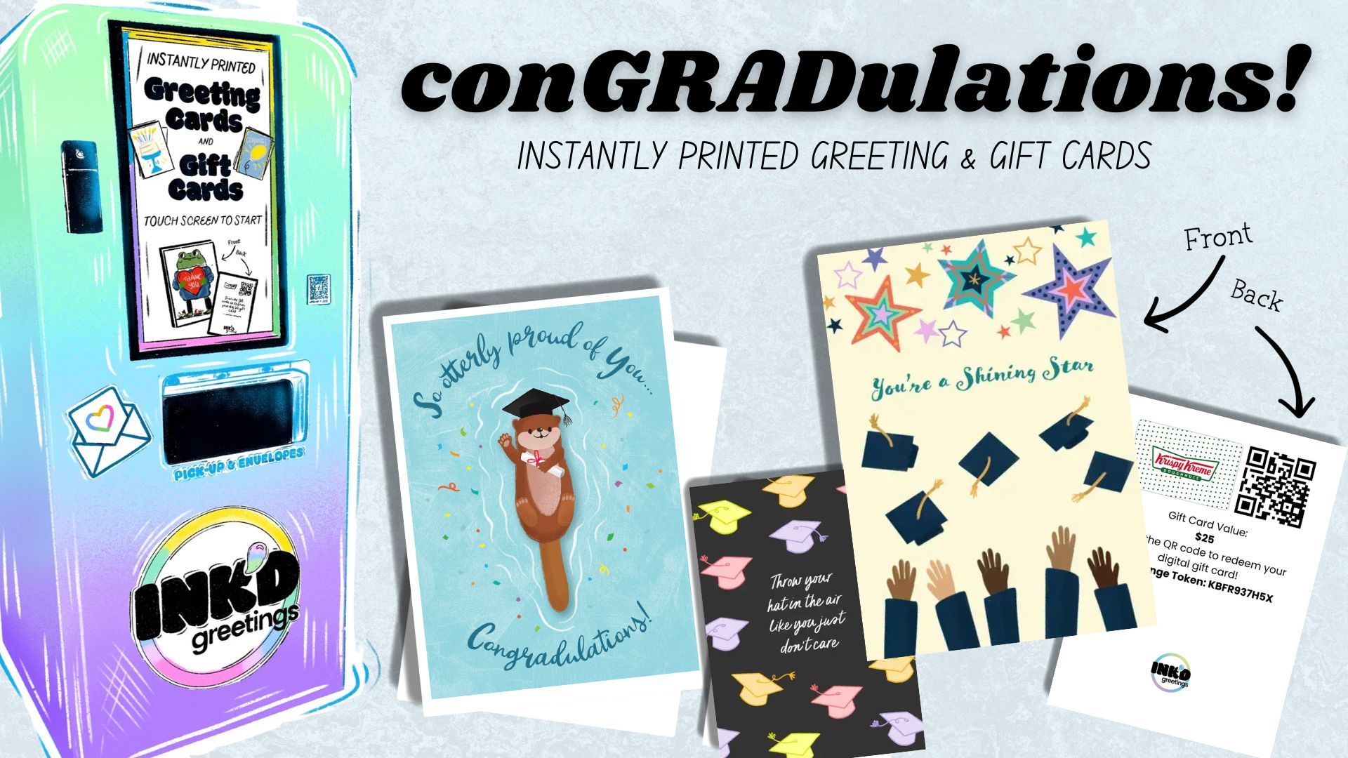 Congratulations! Instantly printed greeting cards!