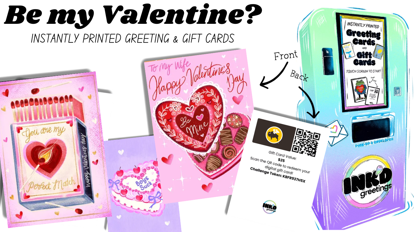 Instantly printed greeting cards and gift cards in store and online