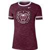 Nike Ladies Bear Head Maroon Short Sleeve Tee