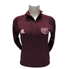 Adidas Ladies Bear Head Maroon 1/4 Zip Pull Over
