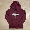 Adidas Maroon MSU Bear Head Hoodie