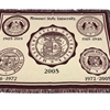 Missouri State History Seals from 1905-2005 Afghan Stadium Blanket
