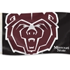 Large Bear Head Missouri State Black Flag