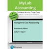 COST ACCOUNTING MYLAB ACCESS CODE 1 SEM N/R