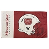 Missouri State University Bear Head Football Helmet Maroon/White Flag