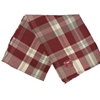 Zoozats Marron & White Plaid Bear Head Scarf