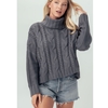 Chunky Turtle Neck Cable Knit Sweater