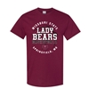 Bella Canvas Missouri State University Bears Lady Bears Basketball Bear Head Springfield Mo Maroon Short Sleeve Tee