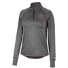 Colosseum Ladies Bear Head 1/4 Zip Charcoal Pullover