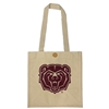 Bear Head Canvas Tote Bag