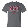 CI Sport MSU Missouri State University Alumni Bear Head Oxford Gray Short Sleeve Tee