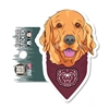 SDS Design Bear Head Bandana Dog Head Sticker