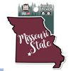 SDS Design Missouri State in State of Missouri Sticker