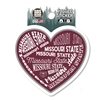 SDS Design Missouri State MSU Bear Head Heart Sticker