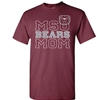 Gildan MSU Bear Head Bears Mom Maroon Short Sleeve