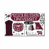 Missouri State Univeristy Collage White Magnet by Julia Gash