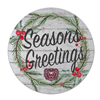 KH Sports Seasons Greetins Bear Head Wreath Design Wooden Sign