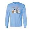 Gildan Happy Holidays Missouri State Puppy Dogs with Christmas Hats Light Blue Long Sleeve