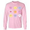 Comfort Colors Bear Head Heart Collage Pink Long Sleeve