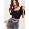 Mimosa Pleated Top with Bubble Sleeves