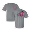 Comfort Colors Missouri State Fight Bear Head Breast Cancer Ribbon Gray Short Sleeve