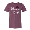 Bella Canvas Mama Bear Walking Bear Maroon Short Sleeve