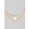 Fame Accessories Dainty Layered Pearl Necklace