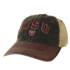 Legacy MSU Bear Head Distressed Black Cap