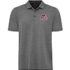 Antigua Mo State Embroidered Men's Striped Gray Polo