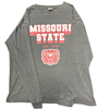 Chicka-d Missouri State Est.1905  Bear Head Grey Long Sleeve Shirt