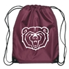 Jardine Bear Head Maroon Drawstring Bag