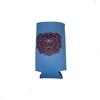 Jardine Bear Head Turquoise Slim Can Cooler