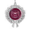 From The Heart Bear Head Wreath Silver Ornament