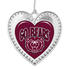 From The Heart Go Bears Bear Head Heart Silver Ornament