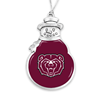 From The Heart Bear Head Snowman Silver Ornament