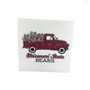SDS Design Bear Head Truck With Flowers Maroon 5" Sticker
