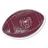 SDS Design Bear Head Football 3" Maroon Sticker