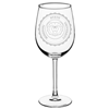 Missouri State University Bear Head Faux Seal Wine Glass