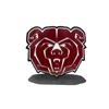 Ironworks Bear Head Maroon Desk Topper